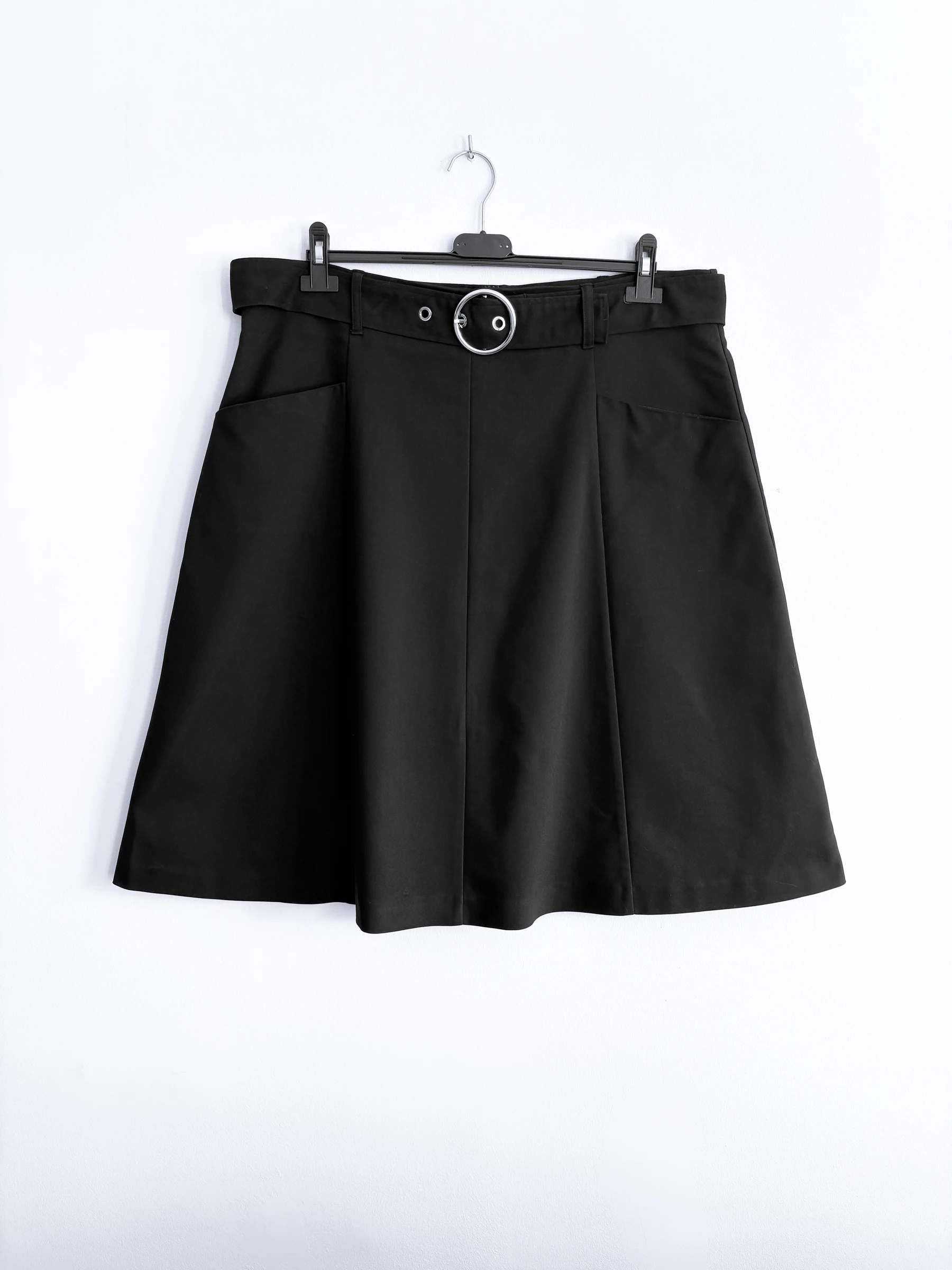 Caroline Biss A‑Lijn Rok – Donkerblauw – Maat 46 – Met Ceintuur & Steekzakken